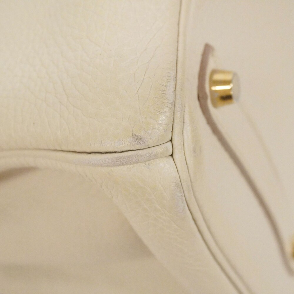 Hermes Birkin 35 handbag, Taurillon Clemence leather, Craie, A stamp, ladies'. - Picture 7 of 13